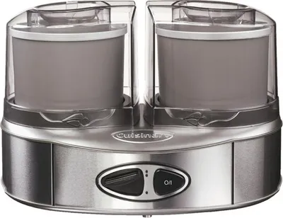 Produktbild von Cuisinart ICE40BCE, Gelkanister-Eismaschine, 1 l, 2 Becken, Edelstahl, 25 min, 2 l/h