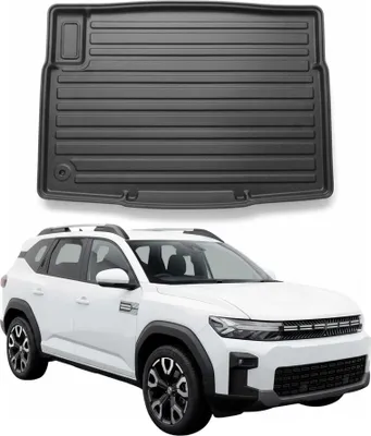 Productafbeelding van Kofferbakmat, laadruimbeschermer voor Dacia Duster mk3 4x4, modeljaren 2024-2025, gemaakt van rubber (TPE)