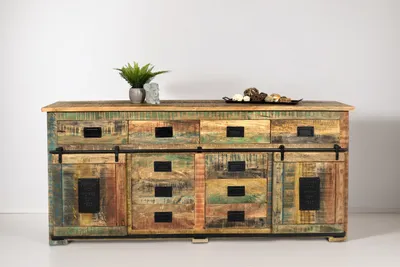Produktbild von Sideboard Kommode Mango massiv vielfarbig 200 x 90 x 45 cm LIBRO
