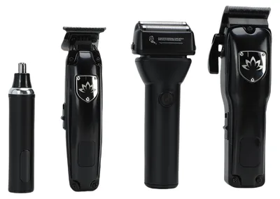 Produktbild von Barttrimmer, Folienschneider, Nasenhaarschneider – 4-in-1-Set für Herren: Haarschneidemaschine und Pflege-Set für den Friseur- und Heimgebrauch, schwarz