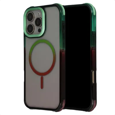 Immagine prodotto di Custodia posteriore Selencia Gradient con MagSafe per Apple iPhone 16 Pro Max - Verde / Marrone