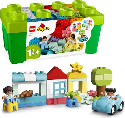 Produktbild von LEGO DUPLO Classic Steinebox, Kreativbox mit Aufbewahrung, erste Bausteine, Feinmotorik-Lernspielzeug, Geschenk für Kleinkinder ab 1,5 Jahren, Mädchen und Jungen 10913