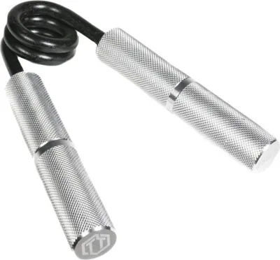 Produktbild von Sporttrend 24® Fingerhantel 100lb-350lb | Handtrainer/Unterarmtrainer, starke Feder (200lb, 136kg, silber)