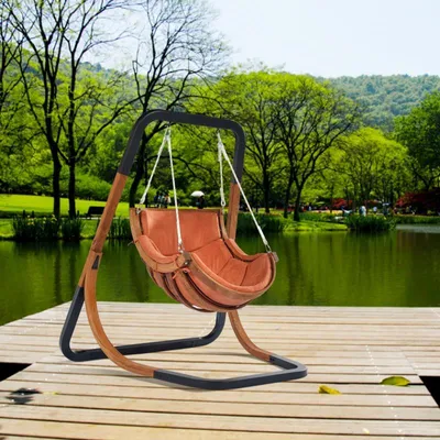 Produktbild von Schaukelsessel Hängesessel Gartensessel teracotta - (3666)