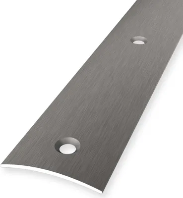 Produktbild von Übergangsschiene 4 x 30 x 2700 mm Übergangsprofil Übergangsleiste Aluminium eloxiert Glatt Mittig Versenkt Gebohrt Edelstahl Küberit