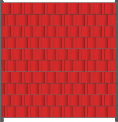 Produktbild von Wallario Zaunsichtschutz mit Motiv Rot für Ein- und Doppelstabmatten Zäune in der Größe 200 x 200 cm
