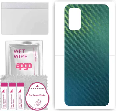 Produktbild von apgo Rückseite Schutzfolie, Skin, kompatibel mit Realme 7 Pro, Hinten Displayschutzfolie aus Vinylfolie, kratzfest, einfache Montage - Kohlenstoff-Chamäleon CAKA1