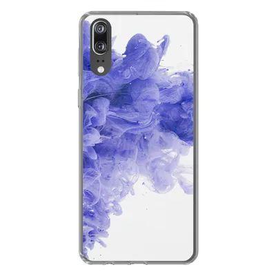Produktbild von MuchoWow® Handyhülle Schutzhülle Hülle für Huawei P20 Tinte - Lila - Abstrakt Silikon Softcase Handy Hülle - Hardcover