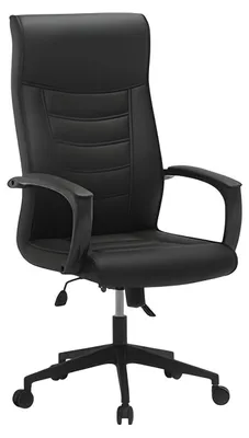 Productafbeelding van Schwarzer Büro-Drehstuhl Designer Arbeitszimmer Ledersessel Möbel