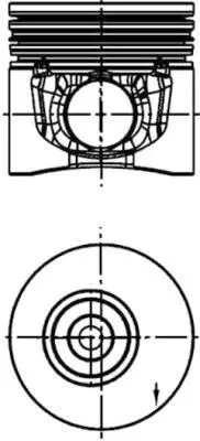 Produktbild von KOLBENSCHMIDT Kolben Zylinderbohrung 104,4 mm Kompressionshöhe 62,39 mm Bolzendurchmesser 38 mm