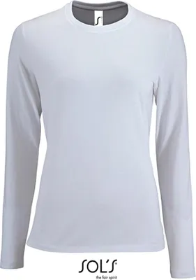 Produktbild von SOLs 02075 | Damen Long-Sleeve T-Shirt Imperial - Farbe: White - Größe: L