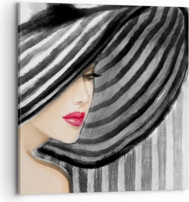 Produktbild von Bild auf Leinwand - Leinwandbild - frau stil mode - 70x70cm - Wand Bild - Wanddeko - Wandbilder - Leinwanddruck - Bilder - Kunstdruck - Wanddekoration - Leinwand bilder - Wandkunst - AC70x70-3926
