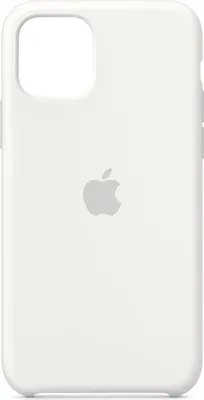 A white Apple iPhone 11 Pro case with the Apple logo in the center.
