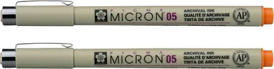 Obrázok produktu pre Sakura PIGMA MICRON 05 – perá s jemnou špičkou – 0,45 mm – balenie 2 kusov (oranžová)