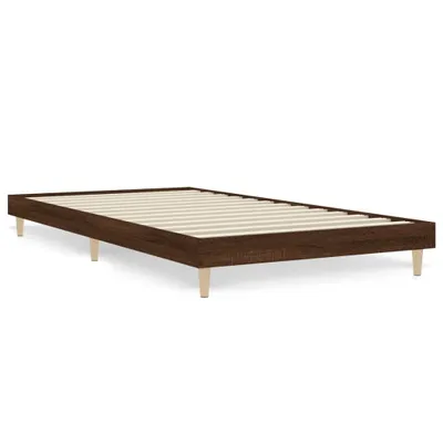 Produktbild von vidaXL Bettgestell ohne Matratze Braun Eiche 90x200 cm Holzwerkstoff