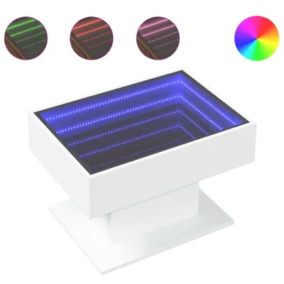 Produktbild von LED-Couchtisch Weiß 70x50x45 cm Holzwerkstoff