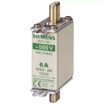 Produktbild von Siemens NH-Sicherung NH000 80A aM 500Vac, 65 mm, 84 mm, 62 mm, 130 g
