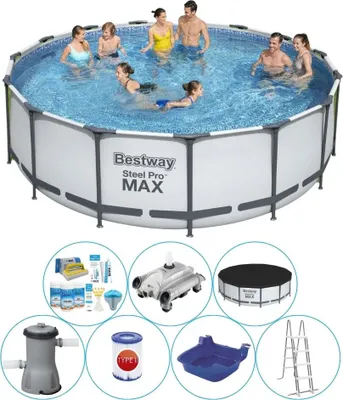 Zdjęcie produktu dla Zestaw basenowy All in 1 - Bestway Steel Pro MAX 457x122 cm Beef