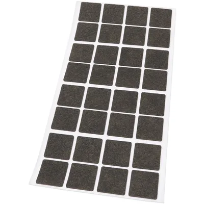 Produktbild von Adsamm® | 32 x Filzgleiter | 25x25 mm | Braun | quadratisch | 1.5 mm dünne selbstklebende Filz-Möbelgleiter in