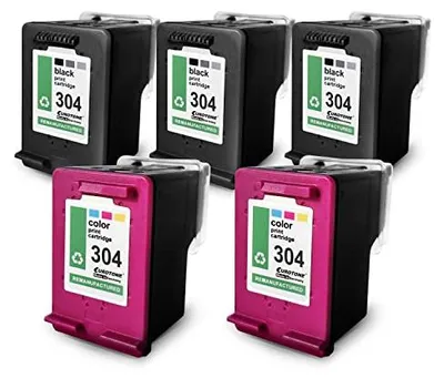 Eurotone 5x Tintenpatrone kompatibel mit HP NO304XL Schwarz, Cyan, Magenta, Gelb – Produktansicht 1