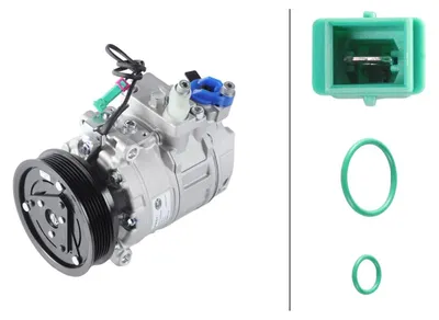 Image de Compresseur de climatisation 12 V, Ø 120 mm – Expertise thermique HELLA pour, entre autres, la PORSCHE 911