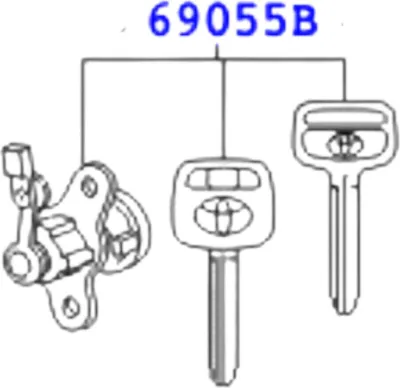 Obrázek produktu pro TOYOTA Hilux Podložka klíče zadních dveří 69055-0K040-84 OE