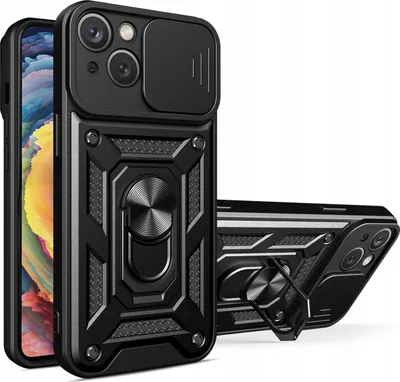 Produktbild von Hurtel Hybrid Armor Camshield case, Cover, Vivo, Y16 / Y02s, 16,5 cm (6.51"), Schwarz