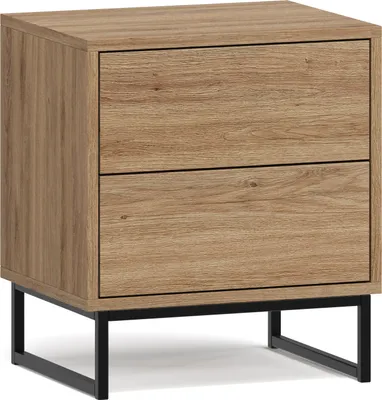 Produktbild von Albello Nachttisch Livia Nachtschrank Kabinett Nachttisch für das Schlafzimmer Schlafzimmerschrank Eiche Wildeiche 43x34x48.5 cm