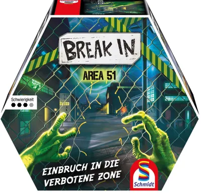 Produktbild von Schmidt Spiele Break In, Area 51, Brettspiel, Reisen/Abenteuer, Familienspiel