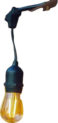 Obrázok produktu pre LED rozprávkové svetlá, 15 m dlhé, odolné voči poveternostným vplyvom, teplý čierny kábel, zástrčka EÚ, 30M 30 žiaroviek