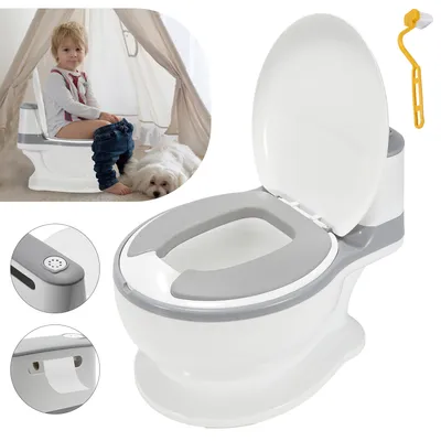 Image de Jopassy Pot pour enfants, Siège de toilette pour bébé, Pot pour bébé, Pot d'apprentissage de la propreté pour jeunes enfants avec couvercle avec son