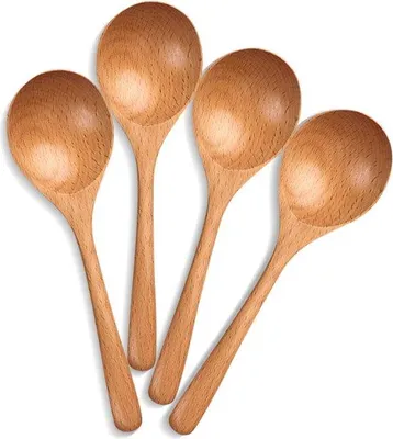 Produktbild von Unyqoos® 4er-Set natürliche Holzlöffel – japanischer Stil, Esslöffel/Suppenlöffel für Porridge, Suppe, Ramen, Hot Pot, Restaurant