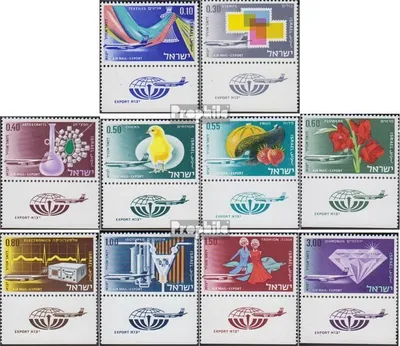 Produktbild von Briefmarken Israel 1968 Mi 406-415 mit Tab (kompl.Ausg.) postfrisch Exportgüter