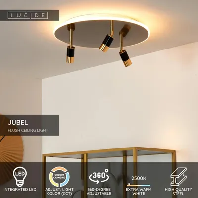 Obrázok produktu pre JUBEL - Zapustené stropné svetlo - Ø 48 cm - LED - CCT - 2500K/3000K - Matt Gold / Brass