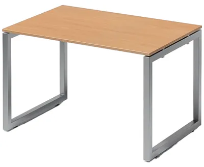 Produktbild von Bisley Cito Schreibtisch O-Gestell fixiert - Gestell: Silber, Nachbildung: Buche, Größe:  120 x 80 cm
