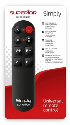 Obrázek produktu pro Superior Electronics Simply, TV, Tlačítka, Černá