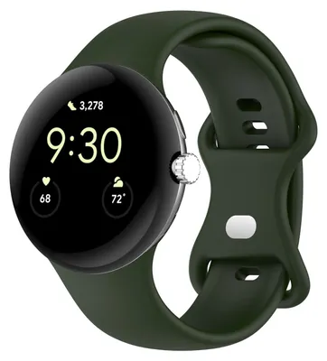 Produktbild von Smartwatch Armband Silikon Google Pixel Watch 4 / 3 45mm Butterfly-Schnalle Band