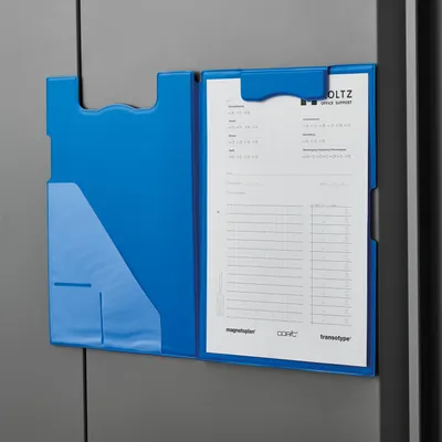 Produktbild von Klemmbrett Mappe magnetisch blau DIN A4
