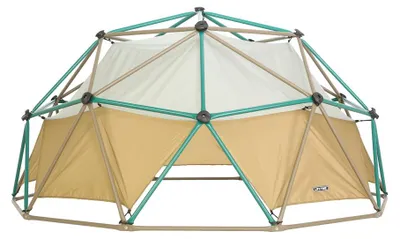 Produktbild von Lifetime Stahl Klettergerüst Geodome Klettergerüst inkl. Spielzelt Grün/Bronze Ø 305x152 cm