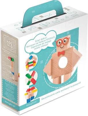 Produktbild von Kooglo Mini Color Magnet-Holzbauklötze, 30-teilig
