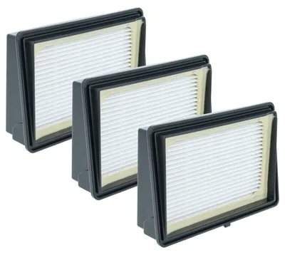 Produktbild von vhbw 3x Staubsaugerfilter kompatibel mit Samsung SC8551, SC8571, SC 8580, SC8581, SC8552, SC8585, SC8583 Staubsauger - HEPA-Filter Schwarz Weiß