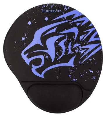 Mauspad mit Gel-Handgelenkstütze, Blau-Schwarz Panther