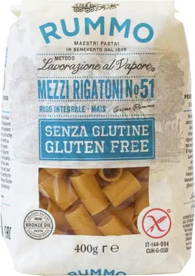 Produktbild von Rummo - Mezzi Rigatoni n.51 Gluten Free Bronze Gezeichnete - 12 Packungen mit 400 g