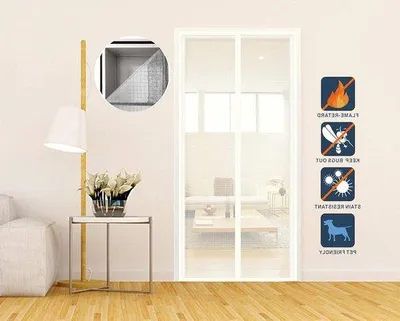 Produktbild von Famanu Fliegengitter Insektenschutz - Ohne Bohren, 80 x 210 cm - Weiß