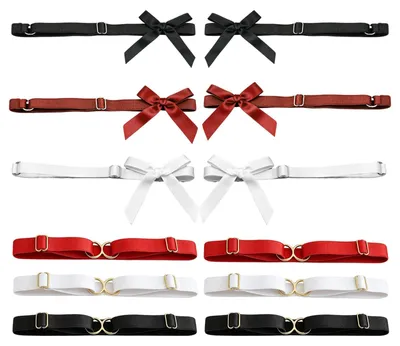 Produktbild von XFSRG 6 Paar Strumpfband für Damen Oberschenkelband mit Schleife Elastisch