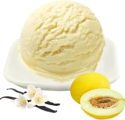 Produktbild von Vanille Honigmelone Low Carb Eis Pulver Vegan Zucker-, laktosefrei 333 g
