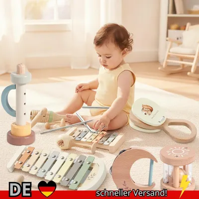 Produktbild von Musikinstrumente Montessori Musik Baby 0 12 Monate Spielzeug Trommel