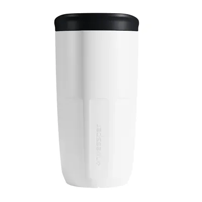 Image de Wessper FIKA B3 Mug réutilisable avec couvercle – 400 ml, blanc | Pour boissons chaudes et froides
