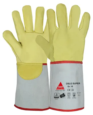 Produktbild von Hase Oslo Super Schweißerhandschuh aus Rindnarbenleder Größe 8 6 Stk