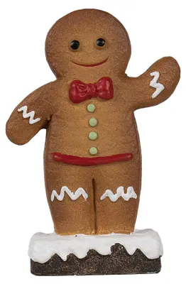 Productafbeelding van Clayre & Eef kerstdecoratie, peperkoekmannetje, 10x5x15 cm, bruin, keramiek